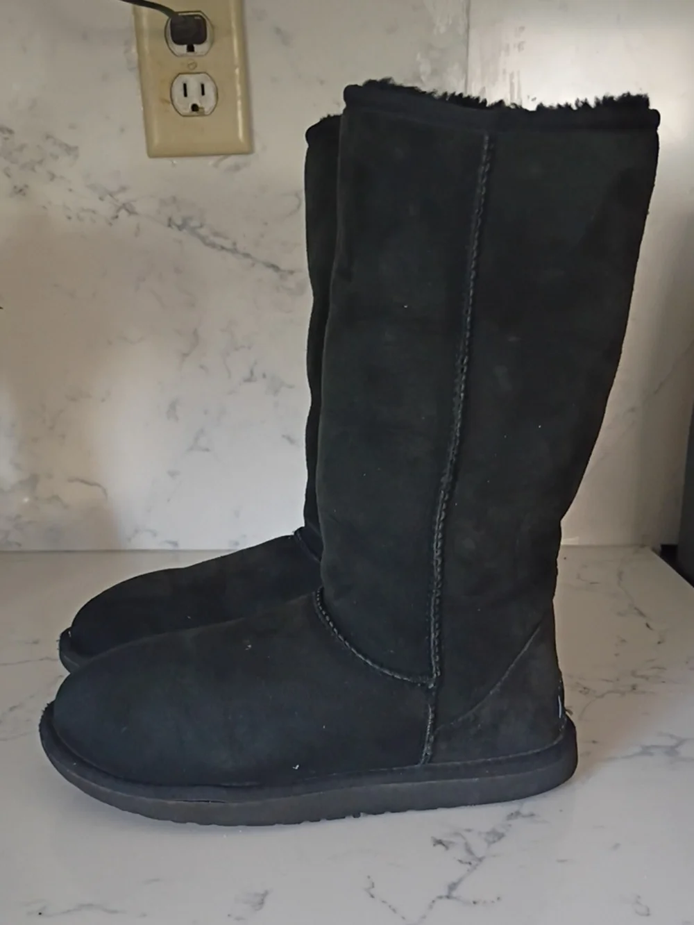 UGG Black Classic Tall Suede Winter Boots  Women's